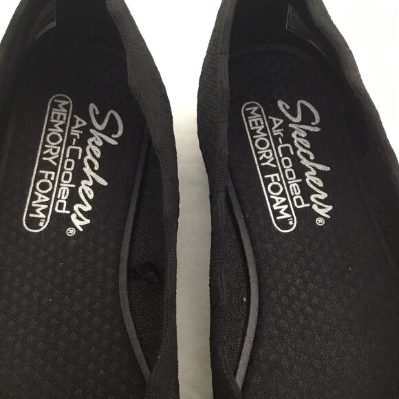 SKECHERS Cleo Recycled Washable Knit Flats Love Spell Black 6.5 - Picture 2 of 7